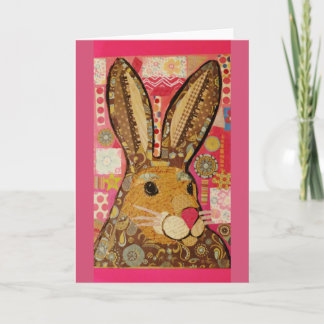 Carte de voeux Lapin Colorée Lapin