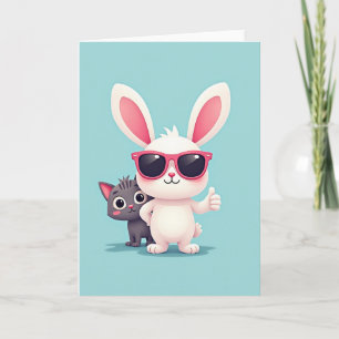 Carte de vœux Lapin Cool Pal