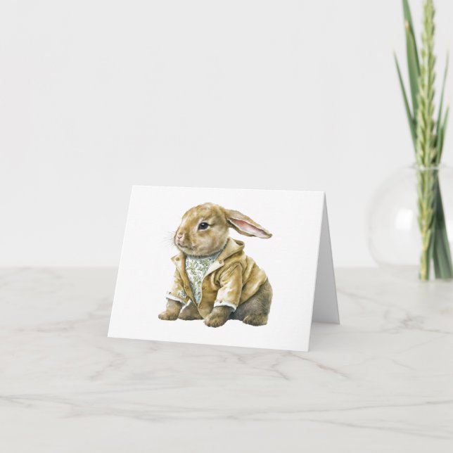 CARTE DE VOEUX LAPIN PAPA (Devant)