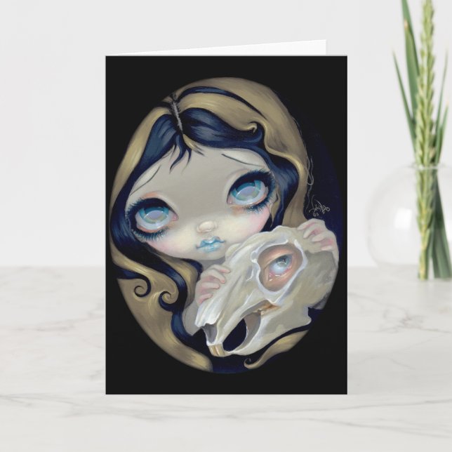 Carte de voeux "Le lapin blanc ressuscité" (Devant)