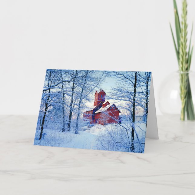 CARTE DE VOEUX   le vieux moulin rouge (Devant)