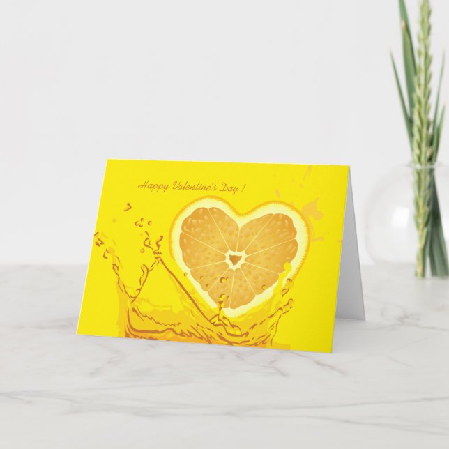 Carte de voeux Lemon Heart Velentine's Day (Devant)