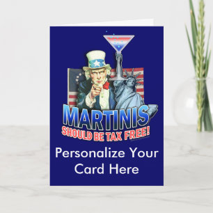 Carte de vœux - Les martinis devraient être exonér