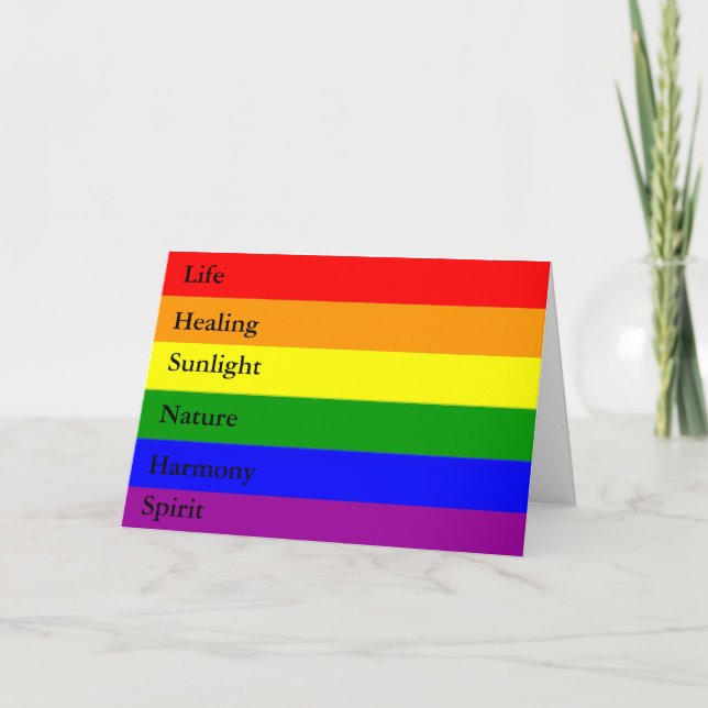 Carte de voeux LGBT Rainbow (Devant)