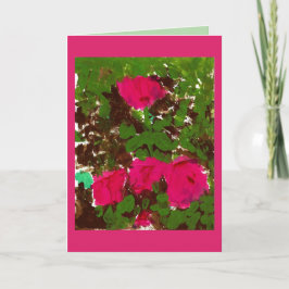 Carte de vœux lit de roses