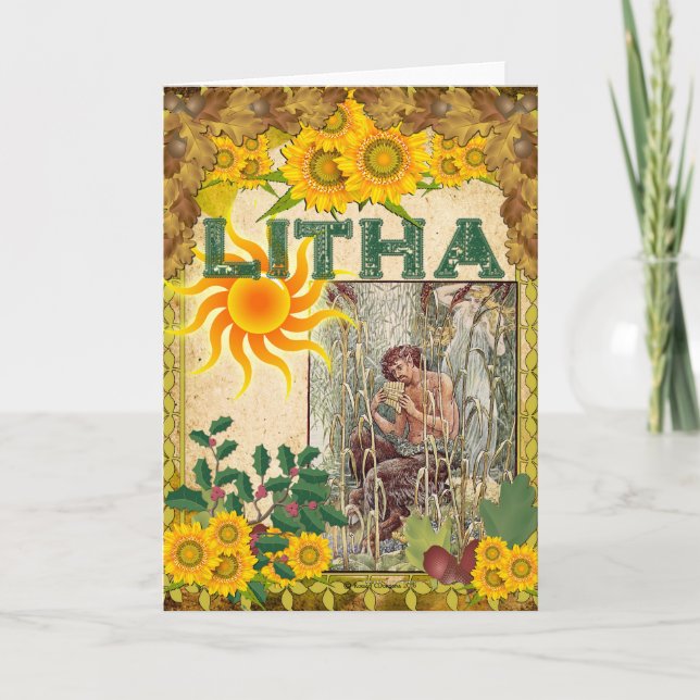 Carte de voeux Litha Summer Solstice Pagan (Devant)