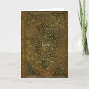 Carte de voeux Livre d'amour vieux de 200 ans