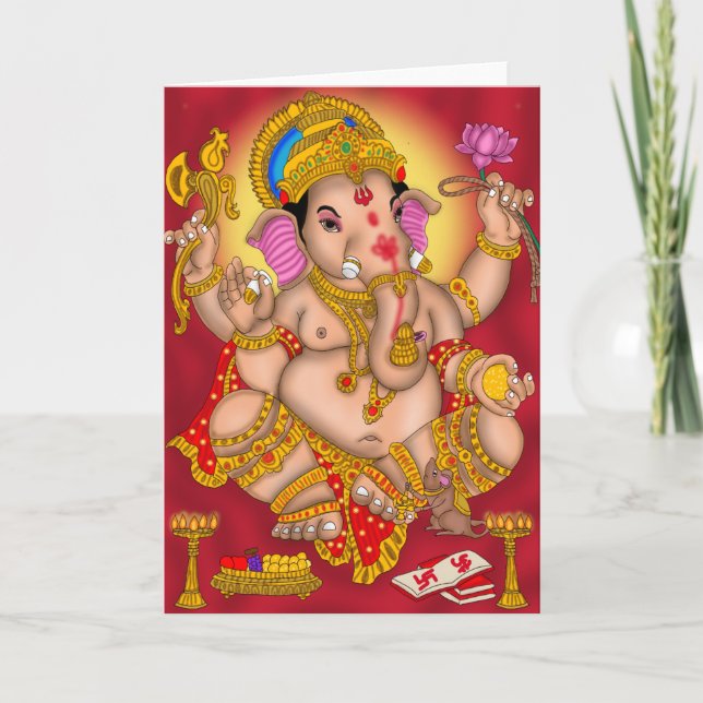 Carte de vœux Lord Ganesha (Devant)