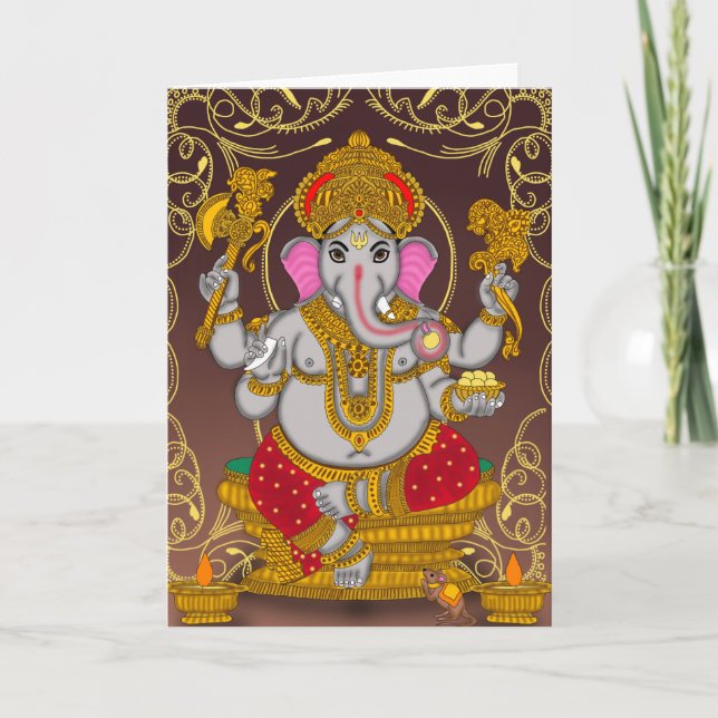 Carte de voeux Lord Ganesha (Devant)