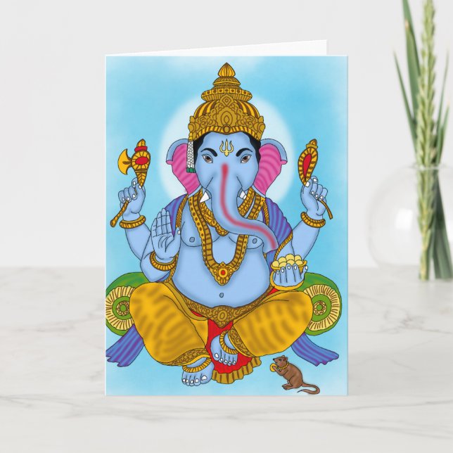 Carte de voeux Lord Ganesha (Devant)