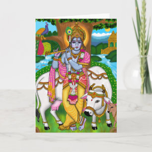 Carte de voeux Lord Krishna