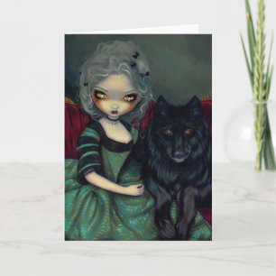 Carte de voeux "Loup-Garou : Noir"