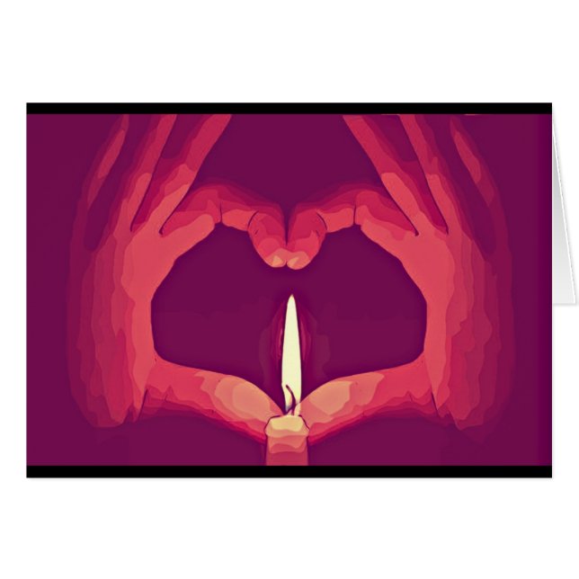 Carte de voeux Love Flames (Devant horizontal)
