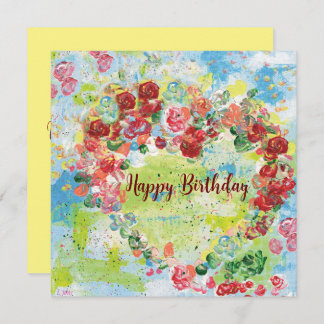 Carte de voeux Love Heart Flat