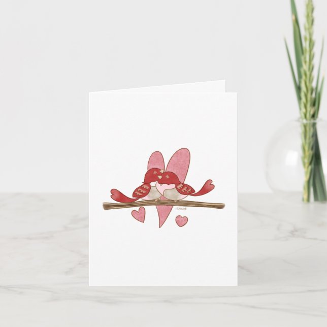 Carte de voeux Lovebirds Valentine (Devant)