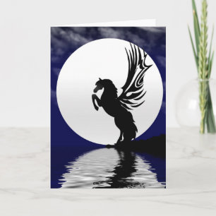 Carte de voeux Lumineuse Lune