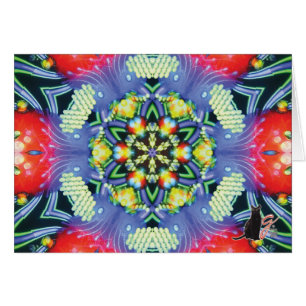 Carte de voeux magique de kaléidoscope