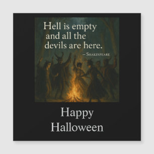 Carte de voeux magnétique d'Halloween - L'enfer es
