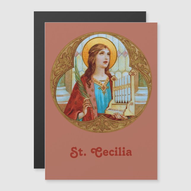 Carte de voeux magnétique St Cecilia de Rome (BK 0 (Devant / Derrière)