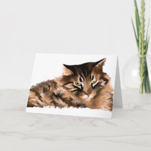 Carte de voeux Maine Coon Cat
