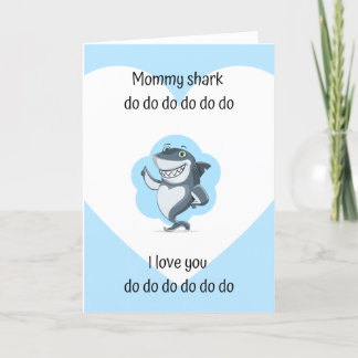 Carte de voeux maman requin