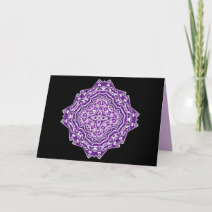 carte de voeux mandala violet