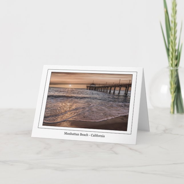 Carte de voeux Manhattan Beach Pier (Devant)