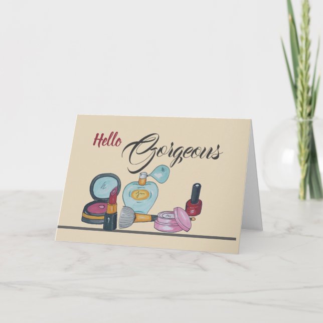 carte de voeux maquillage (Devant)