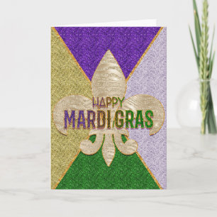 Carte de voeux Mardi Gras, Bonne Mardi Gras Fleur