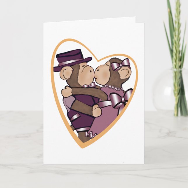 Carte de voeux mariage ou anniversaire (Devant)