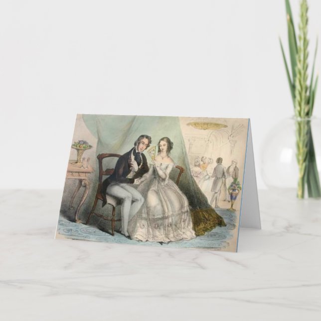 Carte de voeux Mariage victorienne (Devant)