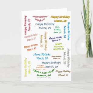 Carte de vœux Mars, 20 Anniversaire