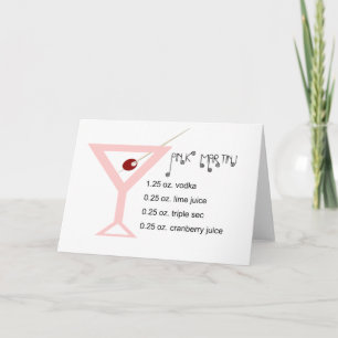 Carte de voeux Martini rose