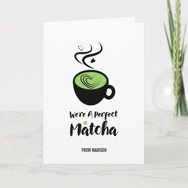 Carte de voeux Matcha Valentine Love (Devant)