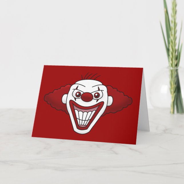 Carte de voeux mauvaise de clown (Devant)