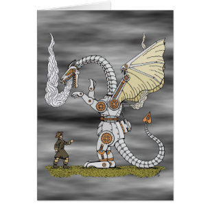 Carte de voeux mécanique Dragon