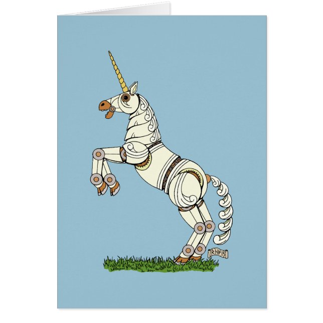Carte de voeux mécanique Unicorn (Devant)