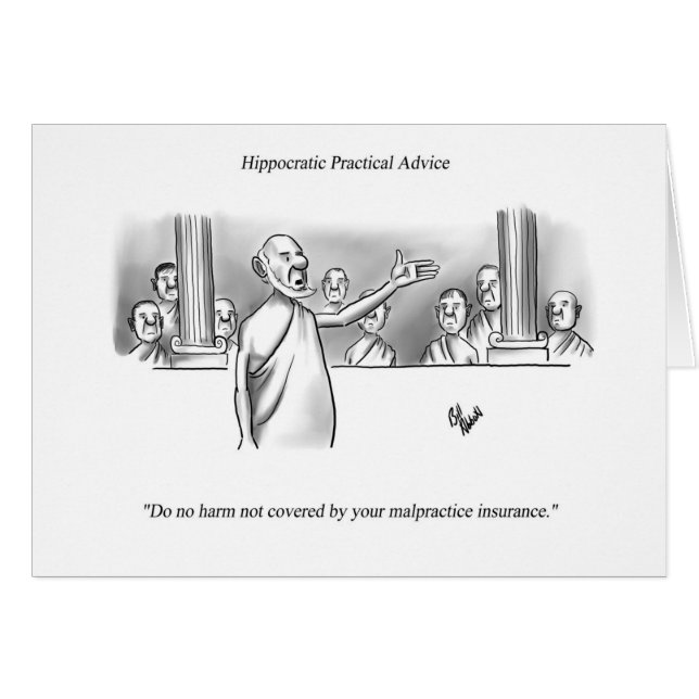 Carte de voeux Médicale amusant Humour vierge (Devant horizontal)