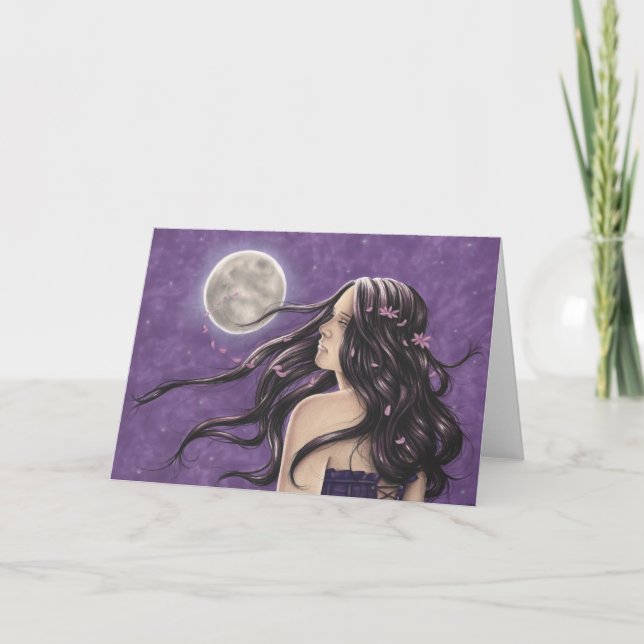 Carte de voeux mélancolique de nuit (Devant)