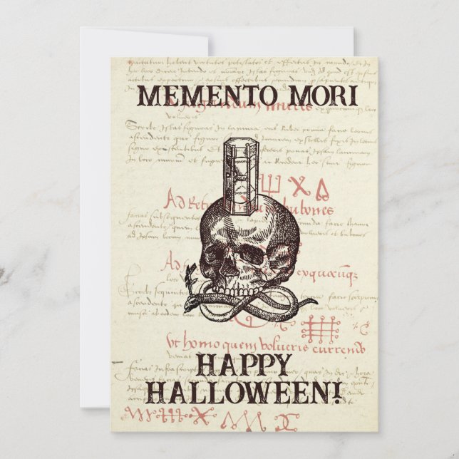 Carte de voeux Memento Mori Halloween (Devant)