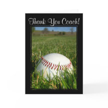 Carte de voeux Merci Coach Baseball