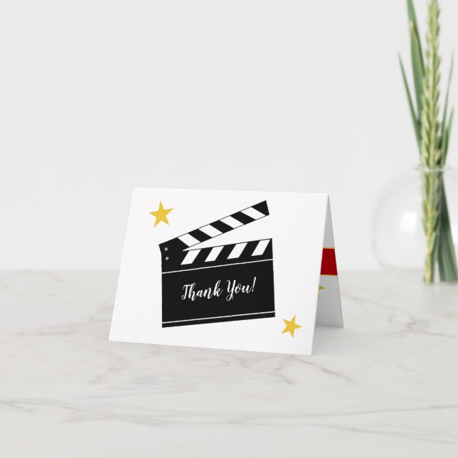 Carte de voeux Merci de cinéma de fête cadeau (Devant)