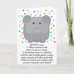 Carte de voeux Merci Piggie Bank toutes les occasi