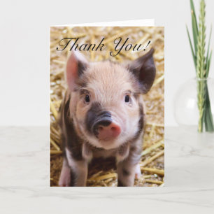 Carte de voeux Merci Piglet