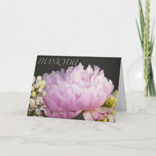 Carte de voeux Merci Pink Peony
