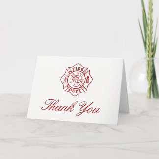 Carte de voeux Merci pompier