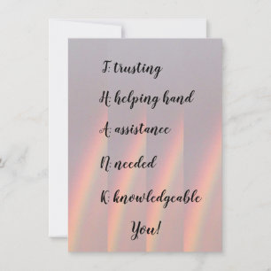 Carte de voeux Merci Prism Flat