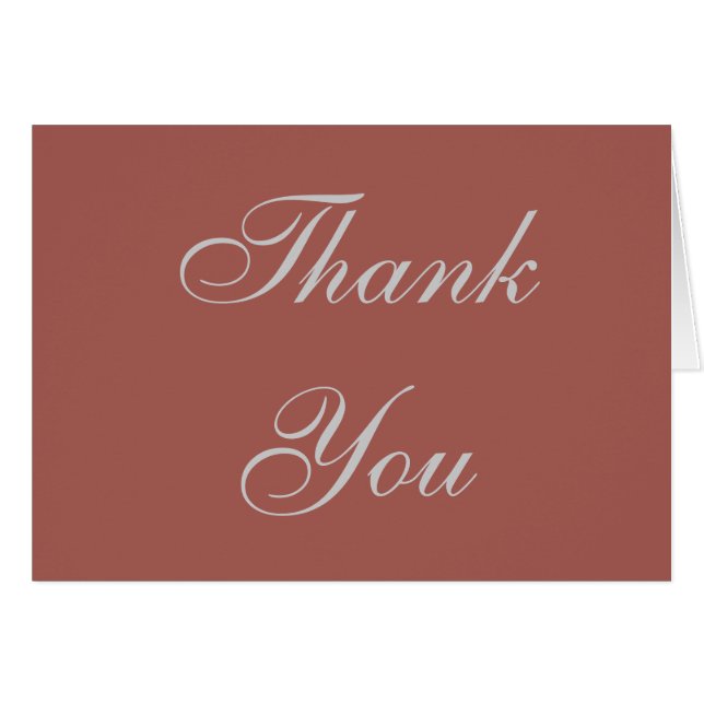 Carte de voeux Merci Redwood gris couleur (Devant horizontal)