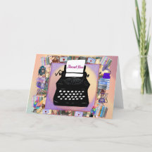 Carte de voeux Merci vintage