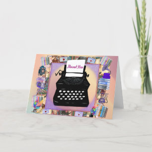 Carte de voeux Merci vintage